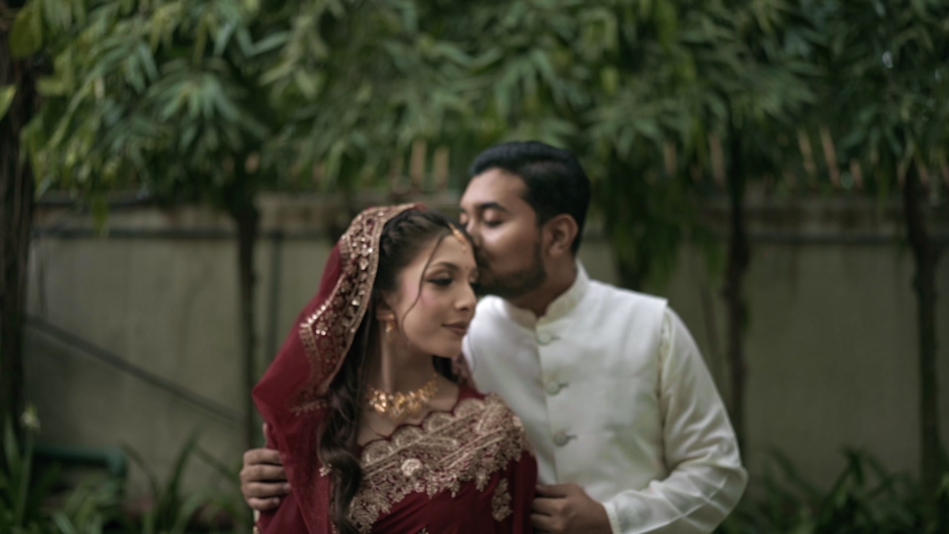 Bride and groom, still from the Alif wedding film